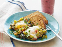 Zucchini "Hash Browns" and Eggs with Berry-Nana Smooth… image
