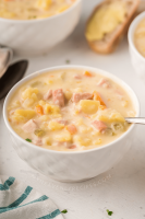 Slow Cooker Ham and Potato Soup - My Heavenly Recipes image