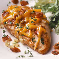 Chicken with Bacon Cheese Topping Recipe - Land O'Lakes image