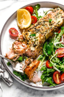 Basil-Parmesan Crusted Salmon (Air Fryer or ... - Skinny… image