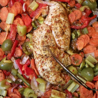 Baked Chicken Breasts and Vegetables Recipe | Allrecipes image