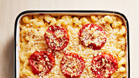 Baked Mac and Cheese with Broiled Tomatoes Recipe | Mar… image