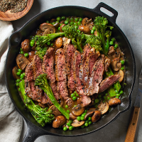 Skillet Steak with Mushroom Sauce Recipe | EatingWell image