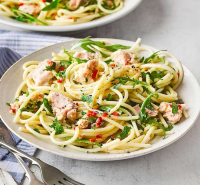 Tuna, caper & chilli spaghetti recipe | BBC Good Food image