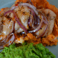 Maple Glazed Chicken with Sweet Potatoes Recipe | Allreci… image