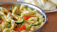 Tomato, Zucchini and Chicken Skillet Pasta Recipe ... image