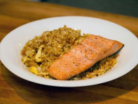 Fried Rice with Simple Baked Salmon Recipe | Food Network image