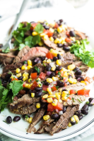 Grilled Flank Steak with Black Bean and Corn Salsa ... image
