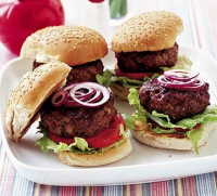 Beef burgers - learn to make recipe | BBC Good Food image