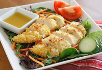 Coconut Chicken Salad with Warm Honey Mustard Vinaigrette image
