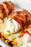 Bacon Wrapped Cream Cheese Stuffed Chicken - Homemade Hoopl… image