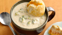 Broccoli Cheese Soup with Cheddar Bobbers Recipe ... image