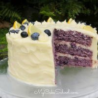 Blueberry Cake with Lemon Cream Cheese Frosting | My Cake ... image