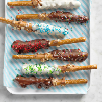 Chocolate-Dipped Pretzel Rods Recipe: How to Make It image
