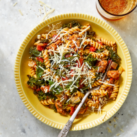One-Pot Italian Sausage & Kale Pasta Recipe | EatingWell image