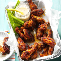 Spicy Chicken Wings with Blue Cheese Dip Recipe: How to ... image