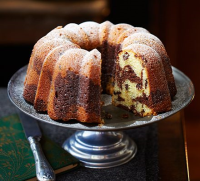Chocolate & almond marbled bundt cake - BBC Good Food image