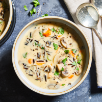 Creamy Wild Rice & Mushroom Soup Recipe | EatingWell image
