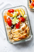 Greek Chicken Meal Prep Rice Bowls - Skinnytaste image