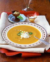 Apple-Butternut Squash Soup Recipe | Martha Stewart image
