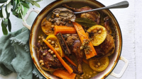 Karen Martini's duck with chickpeas, carrots, orange and … image