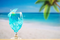 BLUE CURACAO AND CHAMPAGNE COCKTAIL RECIPES
