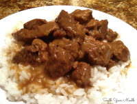 Stewed Beef (Beef Tips) with Gravy - South Your Mouth image