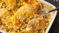 Cheesy Chicken, Rice and Vegetable Casserole - Tables… image