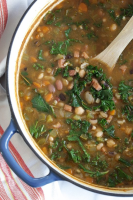 16 Bean Soup with Ham and Kale - Skinnytaste image