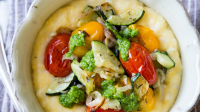 Recipe: Creamy Polenta Bowl with Oven-Roasted Tomatoes … image