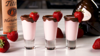 Chocolate Covered Strawberry Shooters - Delish image