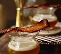 Maple Whiskey Sour With Candied Bacon | Foodtalk image