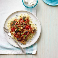 Eggplant and Chickpea Stew with Couscous Recipe - Woman's Day image