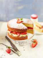 Strawberry & cream sandwich sponge | Fruit recipes | Jamie ... image