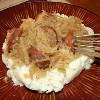 Slow Cooker Sauerkraut and Sausage Recipe | Allrecipes image
