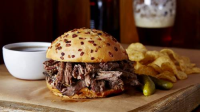 Slow-Cooker Hot Beef Sandwiches Au Jus Recipe ... image