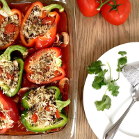 Stuffed Peppers with Rice and Mushrooms - Jamie Geller image