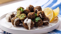 Falafel with Tahini Sauce Recipe | Amanda Cohen - Food Network image