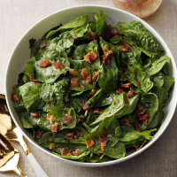 Hearty Spinach Salad with Hot Bacon Dressing Recipe: How ... image