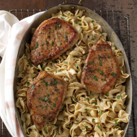 Pork Chops with Creamy Mustard Noodles Recipe: How t… image