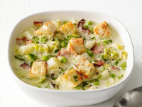 Potato-Leek Soup With Bacon Recipe - Food Network image