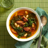 15-Minute White Bean, Kale & Kielbasa Soup Recipe - Eating… image