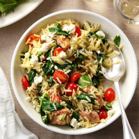 Mediterranean Pork and Orzo Recipe: How to Make It image