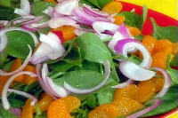 Baby Spinach Salad with Mandarin Orange and Red Onions ... image