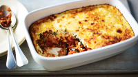 Red lentil and aubergine moussaka recipe - BBC Food image