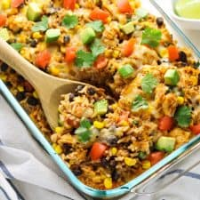 Mexican Chicken and Rice Casserole - Tastefulventure image