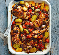 Harissa chicken traybake recipe | BBC Good Food image