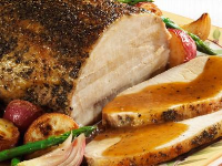 Savory Herb Pork Roast with Gravy Recipe - Food Network image