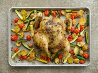 Spatchcock Chicken Sheet Pan Supper - Food Network image