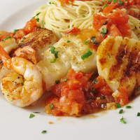 Alaskan Cod and Shrimp with Fresh Tomato Recipe | Allrecipes image